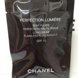 **พร้อมส่ง**Chanel Perfection Lumiere Long-Wear Flawless Fluid Makeup SPF10 2.5ml. รองพื้น Chanel ต้วใหม่ล่าสุดเนื้อแม็ทท์สูตรน้ำปราศจากความมัน เนื้อเนียนบางแต่ปกปิดได้ดี ช่วยให้ผิวให้การปกปิดแบบปานกลาง และสามารถลงเนื้อผลิตภัณฑ์เพิ่ม เพื่อเพิ่มระดับการปกป