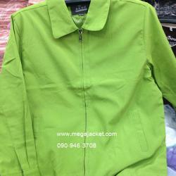 ขายส่งเสื้อแจ็คเก็ตสำเร็จรูปสีเขียว ผ้าไมโคร +ปัก รับทำแจ็คเก็ตงานสัมมนา อบต พร้อมปัก logo 093-632-6441
