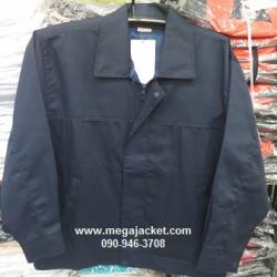 ขาย  เสื้อแจ๊คเก็ตตัดต่อแบบ A เสื้อแจ็คเก็ตสีกรม ผ้า cotton คอม+รับปัก logo เสื้อแจ็คเก็ต 093-632-6441