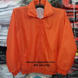 Jacket แจ็คเก็ตผ้าร่มสีส้ม ขายส่งแจ็คเก็ตผ้าร่มราคาโรงงาน พร้อมสกรีน logo 093-632-6441
