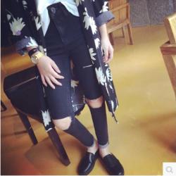 JEANS  กางเกงยีนส์เอวสูง แฟชั่นสำหรับผู้หญิง Harajuku  Japanese  and  korean  High waist jeans female fashion 
