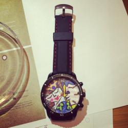 WATCH  นาฬิกาข้อมือแฟชั่น แฟชั่นนาฬิกาข้อมือดิจิตอล สินค้าแฟชั่นสำหรับผู้หญิง สไตล์เกาหลี  color  graffiti   watch  female  fashion
