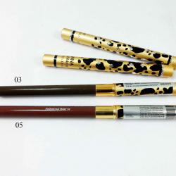 ดินสอเขียนคิ้ว Sivanna ลายเสือ ด้ามแปรงลายเสือสีทองสวยมาก ฝังคริสตัล อีกด้านเป็นแปรงปัดคิ้ว  ดินสอเขียนง่าย เนื้อเนียนละเอียด ติดทนนานด้วย