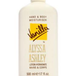 Alyssa Ashley Vanilla White Musk  Hand and Body Moisturiser 500ml. โลชั่นมัสก์บำรุงผิวมือและผิวกายจากอิตาลี กลิ่นหอมเด่นของวนิลลาผสมกลิ่นดอกไม้อ่อนๆ ช่วยบำรุงผิวให้ชุ่มชื้น นุ่มเนียน ปรับผิวให้ขาว พร้อมด้วยกลิ่นหอมดอกไม้อ่อน ๆ ใหม่แท้ 100% ส่ง