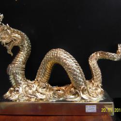 A011 พญานาค ทองเหลือง Brass King of Nagas 