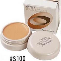 Shiseido Spots Cover Foundation 20g. #S100 ผิวขาว คอนซีลเลอร์เนื้อครีม อันดับ1 จาก Cosme.net Japan มา 2ปีซ้อนสีนี้ออกเบจอ่อนๆ ใช้กับผิวขาว-ขาวเหลือง เนื้อเนียนมากๆ ปกปิดได้เนียนเรียบ แต่ไม่ทิ้งคราบหนา ช่วยกลบรอยสิว รอยแผลเป็น