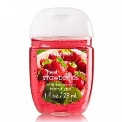 **พร้อมส่ง**Bath & Body Works Fresh Strawberries PocketBac Sanitizing Hand Gel 29 ml. เจลล้างมือขนาดพกพาแบบไม่ต้องใช้น้ำ สูตรแอนตี้แบคทีเรีย ฆ่าแบคทีเรียได้ 99.9% กลิ่นหอมหวานของสตรอเบอรี่ผลสด