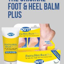 DU'IT Foot & Heel Balm Plus ขนาดปกติ 50 g. ครีมสมานผิวส้นเท้าแตกยอดเยี่ยมใน 5 วัน สินค้าฮอตฮิตจากประเทศออสเตรเลีย ที่ว่ากันว่าใครที่ได้ไปเที่ยวที่นั่นจะต้องหาหอบหิ้วกันมาสต็อคกันเป็นกระเป๋าๆ เพราะสรรพคุณของเค้าเริ่ดมากๆ ดีจริง ประเภทส