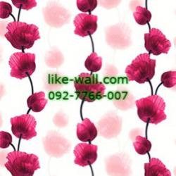 วอลเปเปอร์ ลายดอกไม้น่ารัก สีชมพูบานเย็น
