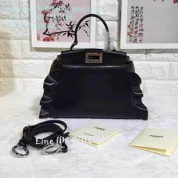 Fendi peekaboo medium wave leather bag Top Hiend size 30 cm งานหนังแท้ งานสวยเหมือนแท้