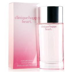 Clinique Happy Heart Parfum Spray ไซส์จริง 100ml. กลิ่นหอมที่ชวนให้หน้าหลงใหลของดอกไม้จำพวก Hyacinth เหมือนอยู่ในดงดอกไม้หอมอบอวล อ่อนโยนและสดชื่นทันที เป็นกลื่นที่สร้างเสน่ห์ล้ำลึกของหญิงสาว พร้อมความโดดเด่นของกลิ่นส้มแมนดาริน เร้าอารมณ์ความร