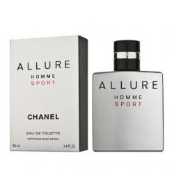 Chanel Allure Homme Sport Eau De Toilette Spray 100ml. น้ำหอมสำหรับชายหนุ่ม เสน่ห์แห่งอิสระเสรี องค์ประกอบของความสง่างามและบริสุทธิ์ ด้วยสัมผัสกลิ่นหอมอันสดชื่นและเย้ายวน ที่ช่วยเพิ่มความหอมเพื่อผิวสัมผัสในบรรยากาศกลางแจ้ง