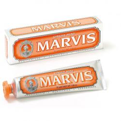 MARVIS Ginger Mint Toothpaste 75ml. (หลอดสีส้ม) ยาสีฟันชั้นเลิศจากอิตาลี สูตรหอมสดชื่นจากหอมขิงและมิ้นท์ ความสดชื่นที่รังสรรค์อย่างประณีตด้วยวัตถุดิบที่ให้ความเผ็ดร้อนอย่างเช่น ขิง ที่ให้ความแปลกใหม่ด้วยรสชาติ พร้อมกระตุ้นให้สดชื่นรับวันใหม่ มอบ