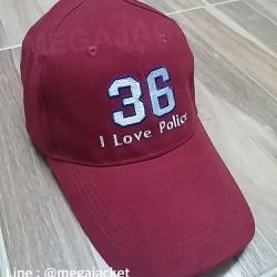 ตย.งานลูกค้า หมวก Cap ผ้าพีช(คอตตอน/พรีเมียม) รวมรุ่นตำรวจ I Love Police 36 รับทำหมวกปักพรีเมียม สั่งทำหมวกสกรีน รับทำหมวกปัก โทร 093-632-6441