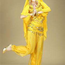 ++พร้อมส่ง++ชุดแฟนซีชุดจินนี่/อะลาดิน ชุดอินเดียสีเหลืองสวยอลังการ ชุดสาวน้อยในตะเกียงแก้ว
