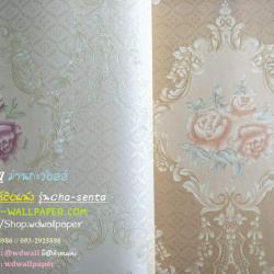 wd2 wallpaperติดผนัง ลายดอกไม้ ลายวินเทจ คลาสสิค หวานๆ 