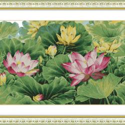 ดอกบัว Lotus pond (พิมพ์ลาย)