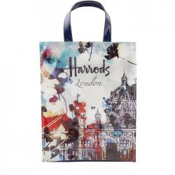 Harrods รุ่น Medium Watercolour Shopper Bag  (ซิปรูด)****พร้อมส่ง