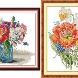 Vase and Bouquets (ไม่พิมพ์/พิมพ์ลาย)