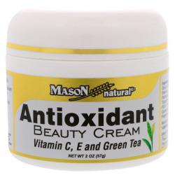 Mason Natural Antioxidant Beauty Cream with Vitamin C,E and Green Tea 57 g. เมสัน แอนตี้ออกซิเดนท์ครีม ครีมบำรุงผิวหน้าสูตรพรีเมี่ยม กับการบำรุงอีกระดับสำหรับผิวที่มีริ้วรอยมากขึ้น ด้วยการรวมสารสกัดชั้นเยี่ยมในการต่อต้านอนุมูลอิสระ วิตามินอี  