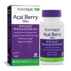 Natrol Acai Berry Diet 60 Capsules ขายดีอันดับ 1 ใน USA อาหารเสริมจากสกัดจาก Acai & Green Tea ช่วยเร่ง metabolism ให้ช่วยเผาผลาญแคลอรี่ได้ดียิ่งขึ้น และสารสกัดจากเบอร์รี่ ช่วยให้ระบบย่อยอาหารทำงานได้ดียิ่งขึ้นตามไปด้วย ทำให้ลดน้ำหนักได้เร็