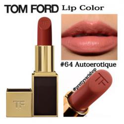 **พร้อมส่ง**Tom Ford Lip Color #64 Autoerotique 3 g. ลิปสติกเนื้อครีมที่มีความทึบแสงสูงสามารถกลบสีเดิมของริมฝีปากได้ 100%พิกเม้นท์สีเข้มข้นเนื้อลิปนุ่ม เนียน ละเอียด เกลี่ยง่าย ทาออกมาแล้วให้สีเรียบเนียนสม่ำเสมอและไม่เป็นคราบระหว่างวัน