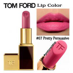 **พร้อมส่ง**Tom Ford Lip Color #67 Pretty Persuasive 3 g. ลิปสติกเนื้อครีมที่มีความทึบแสงสูงสามารถกลบสีเดิมของริมฝีปากได้ 100%พิกเม้นท์สีเข้มข้นเนื้อลิปนุ่ม เนียน ละเอียด เกลี่ยง่าย ทาออกมาแล้วให้สีเรียบเนียนสม่ำเสมอและไม่เป็นคราบระหว่างวัน