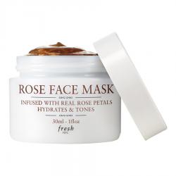 Fresh Rose Face Mask 30ml. มาส์กที่มีส่วนผสมหลักจากสารสกัดบริสุทธิ์จากดอกกุหลาบสายพันธุ์ Rosa Centifolia ที่ช่วยให้ผิวมีสุขภาพดี พร้อมด้วยสารสกัดจากแตงกวาและว่านหางจระเข้ที่ช่วยสมานผิวและให้ความรู้สึกเย็นสดชื่น และสารสกัดจาก Porphyrydium crue