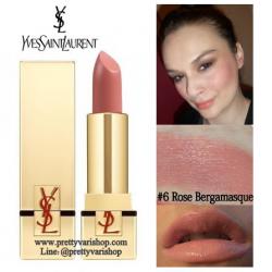 YSL YVES SAINT LAURENT Rouge Pur Couture Lipstick #Rose Bergamasque 3.8 g. ลิปสติกแบรนด์หรูแท่งสีทอง เนื้อซาตินละเอียดช่วยให้คุณสวยโดดเด่นมีเอกลักษณ์กว่าใคร ลิปสติกให้เนื้อสัมผัสนุ่ม เนื้อสีชัดติดทนพร้อมให้ความชุ่มชื้นยาวนานตลอดทั้งวัน