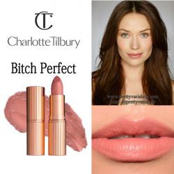 **พร้อมส่ง**Charlotte Tilbury K.I.S.S.I.N.G Lipstick สี Bitch Perfect ลิปสติกเนื้อเนียนนุ่มที่มาในแพคเกจสุดหรู สีสวยมากเหมาะสำหรับผิวของสาวเอเซีย โดยเมคอัพอาร์ตทิสอย่าง Chalotte Tilbury เคลมว่าเป็นลิปสติคเนื้อดี เม็ดสีแน่นและติดทนนาน อีกทั้งไม่ทำให้ริมฝีป