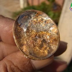 แหวนทองเหลืองชาย เบอร์ 62 แก้วโป่งข่ามนำโชคชนิดแก้วปวกพื้น 3 สี มีสตาร์ 3 แฉกสวยใส