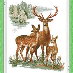 Deer family (ไม่พิมพ์/พิมพ์ลาย)