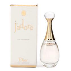 Dior J'adore Eau De Parfum Spray ขนาดทดลอง 5 ml. น้ำหอมสำหรับผู้หญิง กลิ่นหอมอ่อนหวาน Jadore ที่มอบความรู้สึกที่เปรียบเสมือนผู้หญิง ที่มีบุคลิคอ่อนโยน อ่อนหวาน และดูมีเหสน่ห์ ที่น่าแสนจะหลงใหล ที่เหมาะสำหรับผู้หญิงในยุคนี้เป็นอย่างมาก ควา