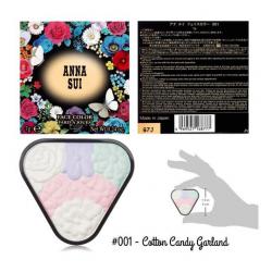 Anna Sui Face Color #001 Cotton Candy Garland 7 g. (รีฟิล) บรัชออนสีหวานโทนสีขาวประกายมุก สีนี้นิยมใช้เป็นไฮไลท์เพิ่มประกายให้ผิวดูเงามีมิติสวยงาม มี 5 สีในตลับเดียว เนื้อแป้งขึ้นรูปเป็นลายดอกไม้สวยน่ารัก ช่วยตกแต่งแก้มให้สวยแลดูเป็นธรรมชาติ เ