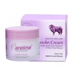 Careline Lanolin Cream With Grape Seed Oil + Vitamin E 100ml