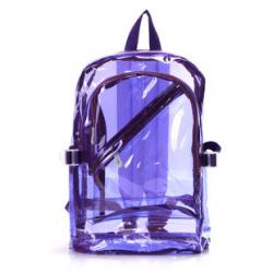 (พร้อมส่งสีม่วง) กระเป๋าใส กระเป๋าเป้สะพายหลังแบบใส กระเป๋าใสกันน้ำ