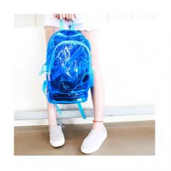 (พร้อมส่งสีฟ้า) กระเป๋าใส กระเป๋าเป้สะพายหลังแบบใส กระเป๋าใสกันน้ำ