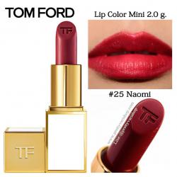 **พร้อมส่ง**Tom Ford Ultra-Rich Lip Color Mini #25 Naomi ขนาดทดลอง 2.0 g. ปลอกแท่งสีขาว พร้อมกล่อง ลิปสติกเนื้อดีเลอเลิศจากแบรนไฮโซสุดฮอต หรูหรา และคุณภาพดีสุดๆ ทาออกมาแล้วให้สีเรียบเนียนสม่ำเสมอและไม่เป็นคราบระหว่างวัน 