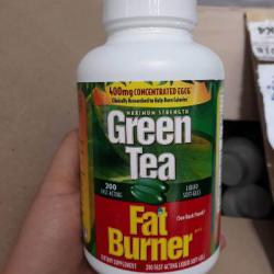 Green Tea Fat Burner Concentrate Extract 400 mg EGCG 200 เม็ด ชาเขียวเข้มข้นช่วยในการเผาผลาญไขมัน เข้มข้นสูงสุดในตลาดอาหารเสริม ช่วยเพิ่มการเผาผลาญแคลลอรี่ในร่างกาย และช่วยเพิ่มระดับพลังงาน เหมาะกับคนที่ทานมาหลายตัวแล้วไม่ลด ดื้อยา ช่วยเผาผลาญ