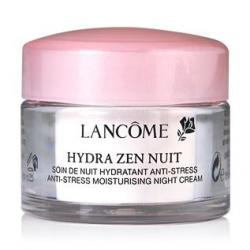 Lancome Hydra Zen Nuit Anti Stress Moisturising Night Cream ขนาดทดลอง 15 ml. ครีมบำรุงกลางคืน สำหรับทุกสภาพผิว แม้ผิวบอบบางแพ้ง่าย เติมเต็มและปกป้องการสูญเสียความชุ่มชื่น ให้ผิวได้ผ่อนคลายขณะนอนหลับ เนื้อครีมเนียนนุ่ม คืนความสดชื่น พร้อมเติมเต