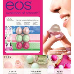 EOS Organic Smooth Lasting Hydration Lip Care Collection 6 Packs เซ็ทลิปบาล์มไข่ตัวดังตัวฮิตยอดนิยม มาในรูปแบบใหม่ ในรูปแบบแท่ง 8 แท่ง 3 กลิ่น หวาน&#8203; หอม&#8203; ละมุน&#8203; มีรสชาดติดปากหวานฉ่ำ ใช้ส่วนผสมออร์แกนิค 95% ไม่มีพารา