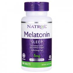 Natrol Melatonin Sleep 5Mg 100 Tablets ของแท้จาก US 100% วิตามินเมลาโทนินแบบกัมมี่ รสสตรอเบอร์รี่ ช่วยทำให้รู้สึกผ่อนคลาย นอนหลับง่ายขึ้น หลับสบายไม่ตื่นกลางดึก ตื่นมาสมองปลอดโปร่ง ช่วยให้อาการ jet lag ดีขึ้น ช่วยให้ร่างกายต