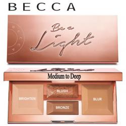 **พร้อมส่ง**Becca Be A Light Face Palette (Limited Edition) #Medium to Deep สำหรับผิวขาวเหลืองกลาง-สองสี ไฮไลท์พาเลทใหม่! ตลับสีโรสโกล์ด สวยหรู ให้หน้าดูโกลว์สวยอย่างเป็นธรรมชาติ เติมแสงให้ผิวได้แบบครบวงจร ให้ผิวสวยโกลวเหมือนฉ่ำน้ำมาจากภายใน ให้ผิวสวยมีมิ