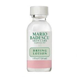 Mario Badescu Drying Lotion 29 ml. โลชั่นแต้มสิวที่บล็อคเกอร์ชาวต่างชาติยกให้เป็น must have item รักษาสิวอักเสบ ให้ยุบได้ในหนึ่งคืน เหมาะสำหรับทุกสภาพผิว แต้มสิวอักเสบ สิวหัวหนอง ให้แห้งภายในคืนเดียว ด้วยส่วนผสมของซาลิกไซลิก และคารามายด์ ไม่ทำให