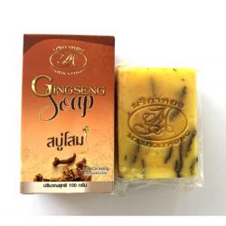 Ginseng Herbal Soap  แพ้คเกจใหม่ มริกาทอง 100 g.