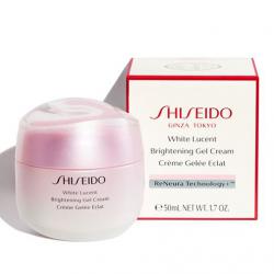 Shiseido White Lucent Brightening Gel Cream 50 ml. ครีมเจลบำรุงผิว สำหรับทุกสภาพผิว เพื่อผิวเปล่งปลั่ง กระจ่างใส เนื้อบางเบา ซึมไว ให้สัมผัสชุ่มฉ่ำ มอบความชุ่มชื้นและการบำรุงอย่างล้ำลึก ฟื้นบำรุงผิวแห้งกร้านให้ดูสดใส ลดปัญหาสีผิวที่ไม่สม่ำเสมอ