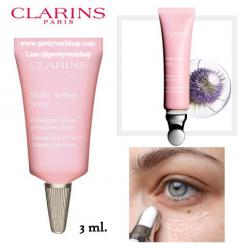 *พร้อมส่ง*Clarins Multi-Active Yeux Instant Eye Reviver, Targets Fine LinesEye Cream ขนาดทดลอง 3 ml. อายเจลสูตรใหม่ล่าสุด ครีมบำรุงรอบดวงตาช่วยลดเลือนริ้วรอยบางๆ รอยหมองคล้ำ และอาการบวมรอบดวงตา หรือ ฟื้นบำรุงความสดใสให้แก่ดวงตาเพื่อรับมือกับสัญญาณแห่งริ้ว