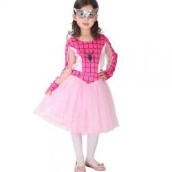 ++พร้อมส่ง++ชุดสไปเดอร์แมนเด็กหญิงสีชมพู Spidergirl ไซส์ความสูง 110-120cm.