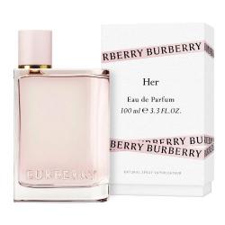 Burberry Her Eau de Parfum 100 ml. น้ำหอมกลิ่นใหม่ล่าสุด สำหรับผู้หญิงที่ถ่ายทอดทัศนคติอันหาญกล้าและจิตวิญญาณแห่งการผจญภัยของชาวลอนดอนไว้อย่างเต็มเปี่ยม เป็นน้ำหอมกลิ่นฟรุตตี้ฟลอรัลที่แสนมีชีวิตชีวาและถูกรังสรรค์ขึ้นโดยนักปรุงน้ำหอมระดับปรมาจา