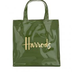 กระเป๋า Harrods Small Logo Shopper Bag สีเขียว (กระดุมแม่เหล็ก)***พรีออร์เดอร์